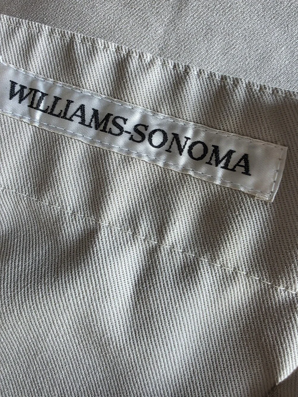 Williams Sonoma Y2K Vintage Heavy Duty Chef Apron Made in USA Beige